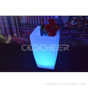 Rechargeable Glow illuminated garden planters led plant pot
